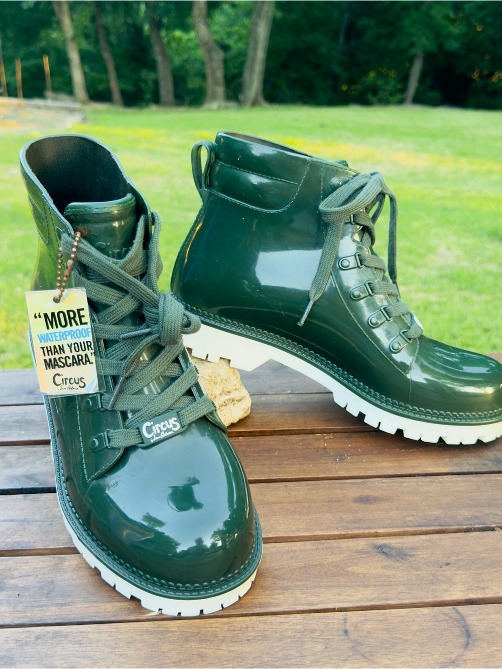 Circus by Sam Edelman Women's Olive Green Waterproof Lace-Up Boots